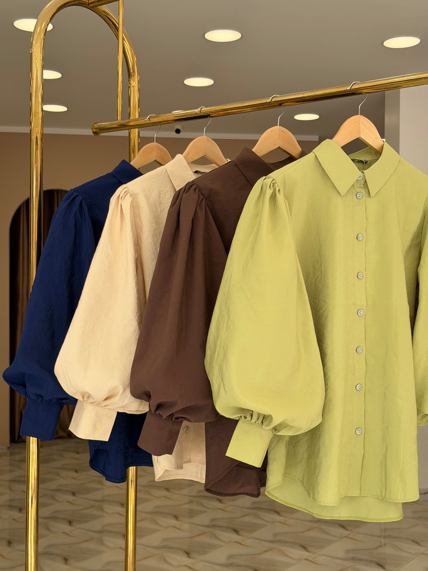 Elegant puffy sleeve shirt
