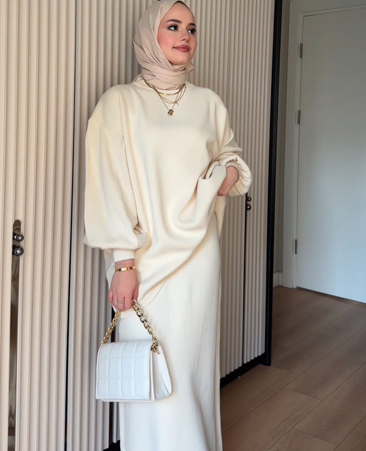 Oversized sweatshirt skirt set