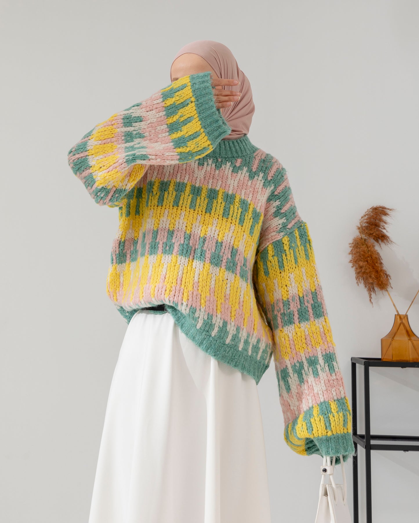 Colorful oversized sweater