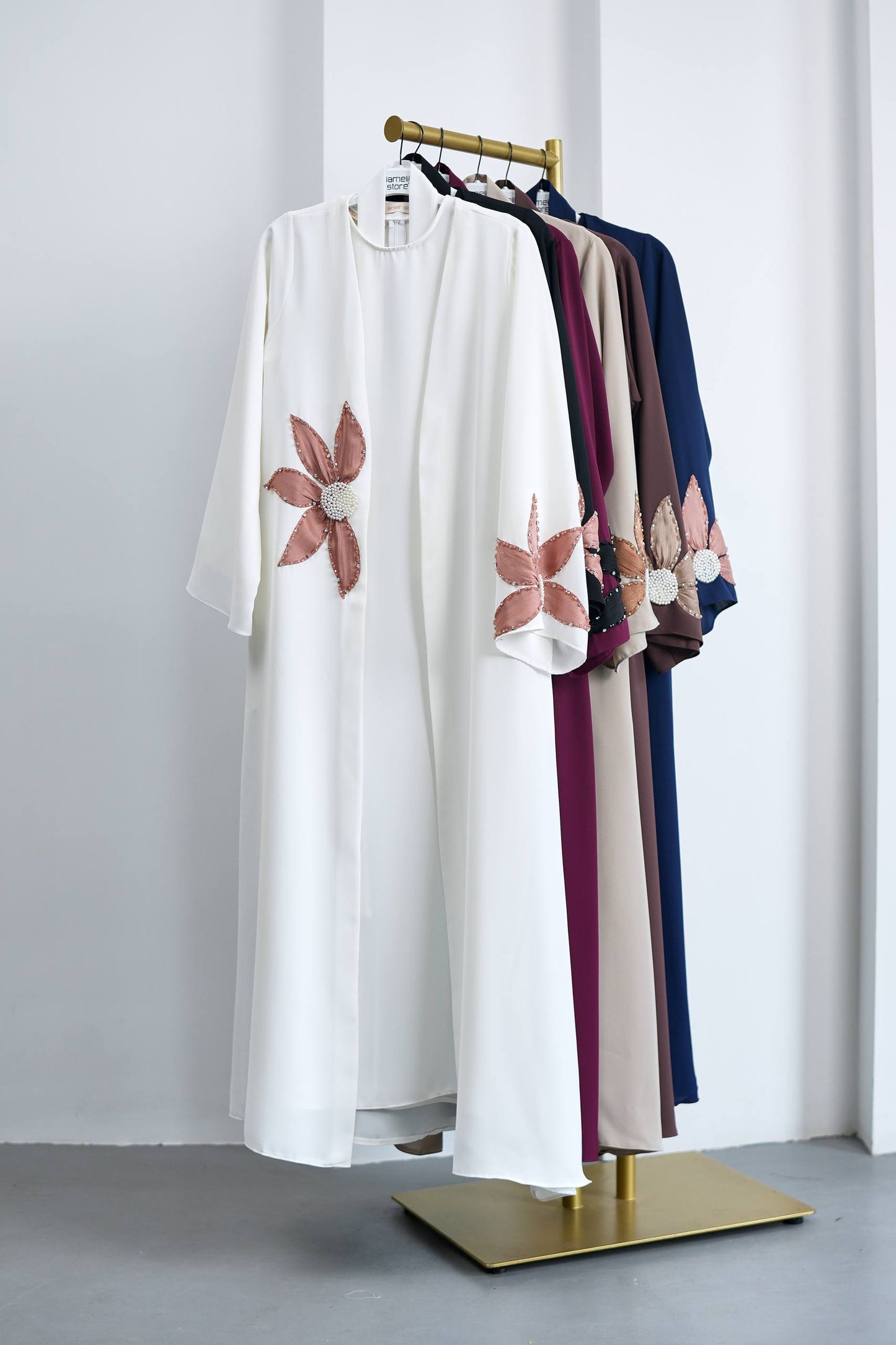 Hand-Applied Flower Abaya