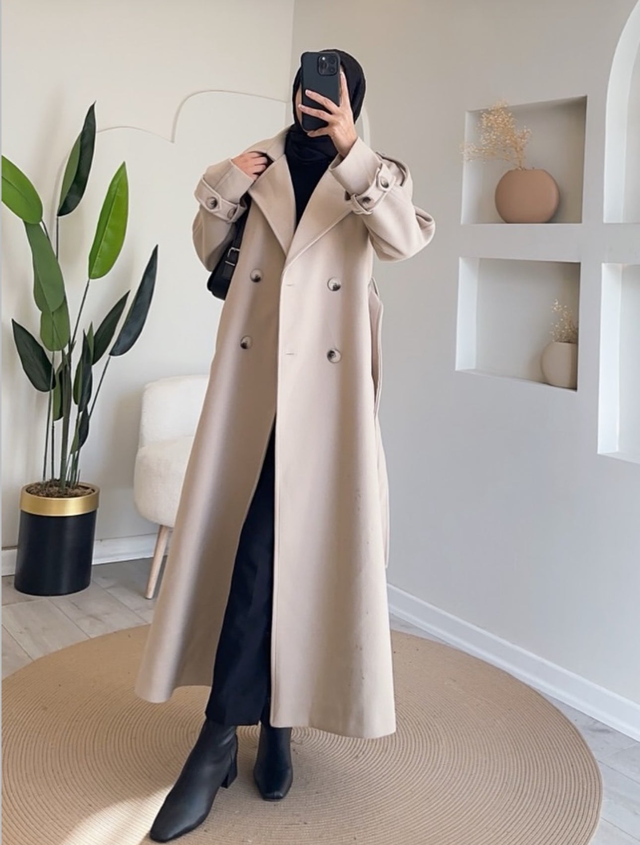 Long cashmere coat