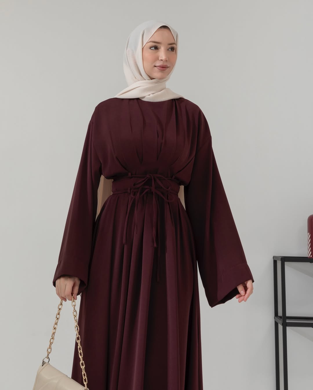 Classy double belted dress