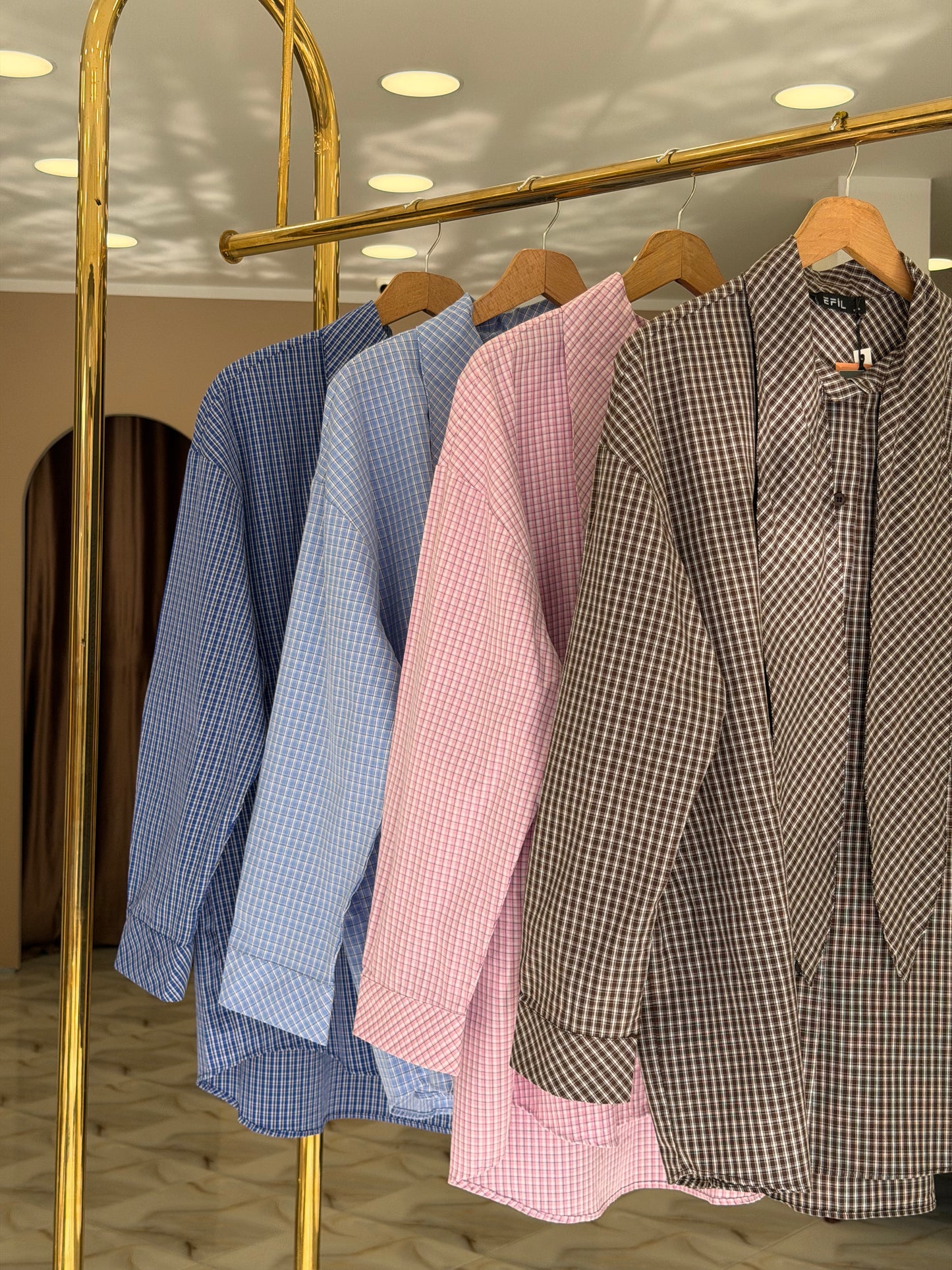 Gingham Poplin Shirt