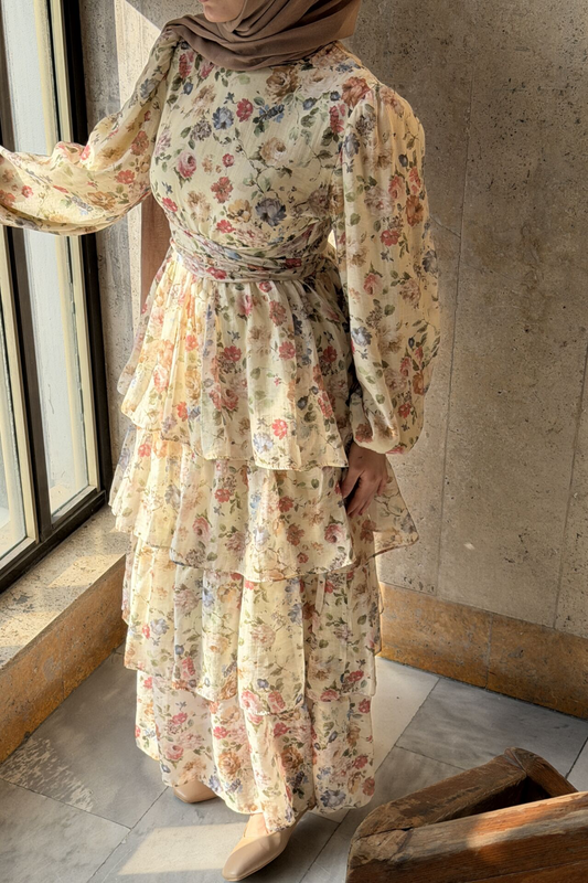 Vintage inspired tiered dress