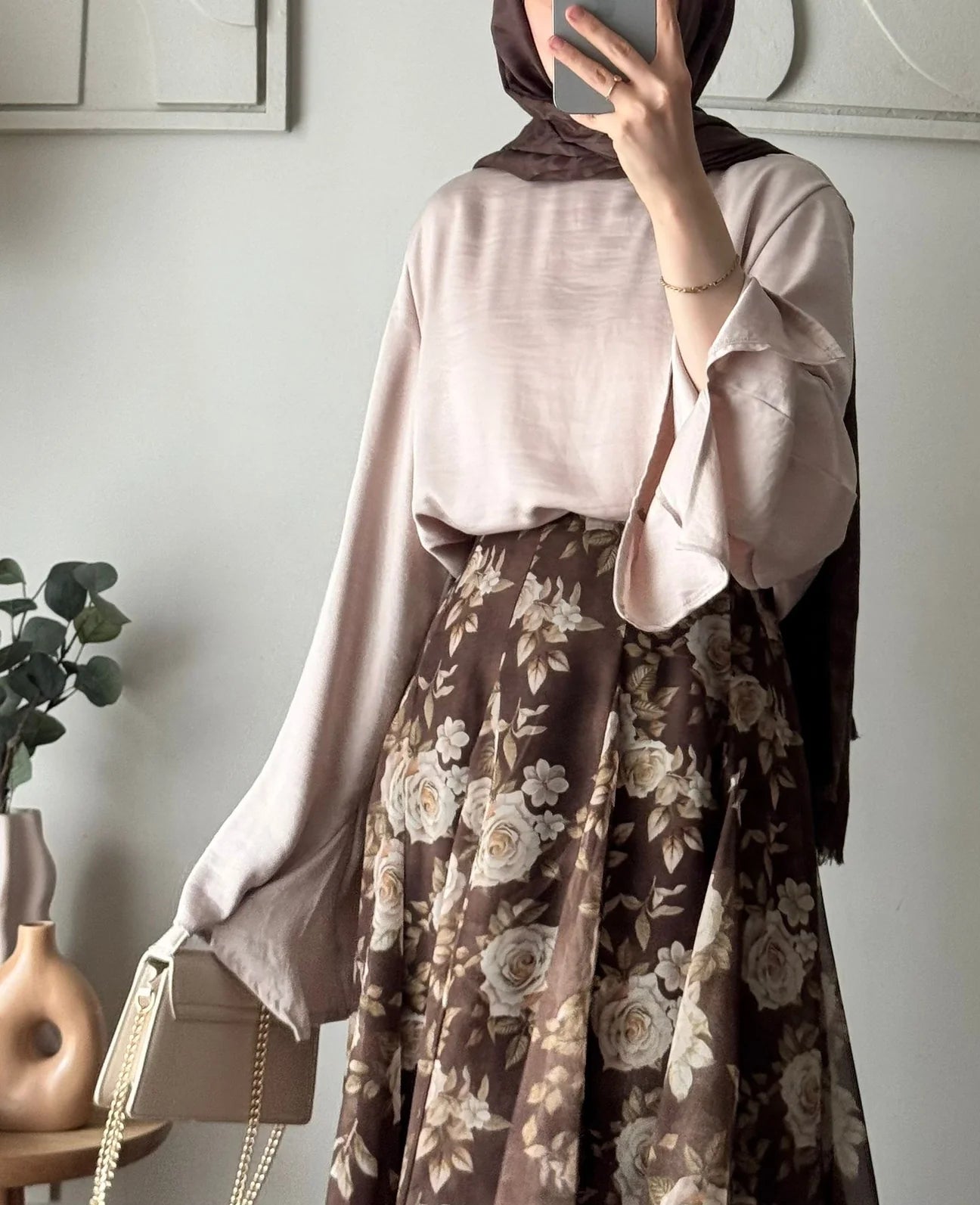 Flared slit sleeves oversized blouse