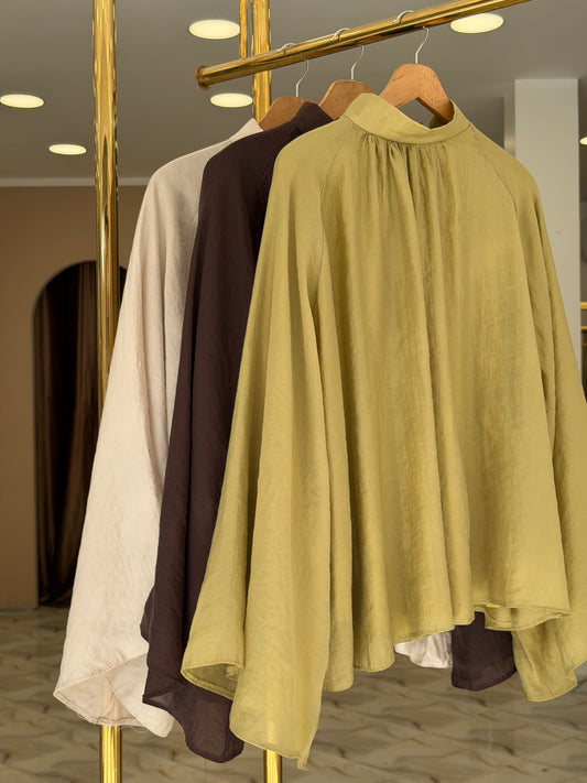 Oversized wide sleeve blouse