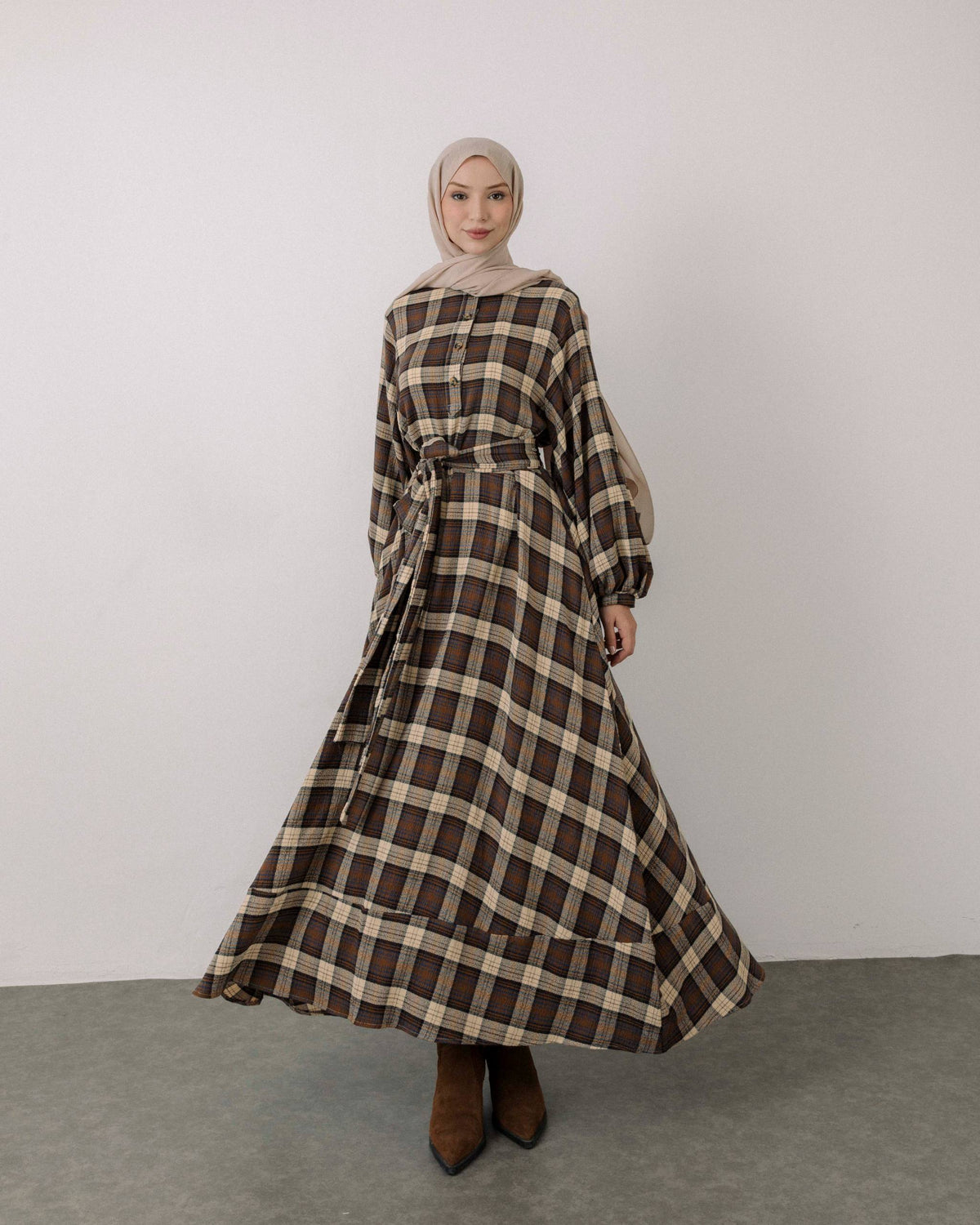 Meri oversized plaid dress