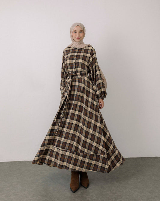 Meri oversized plaid dress