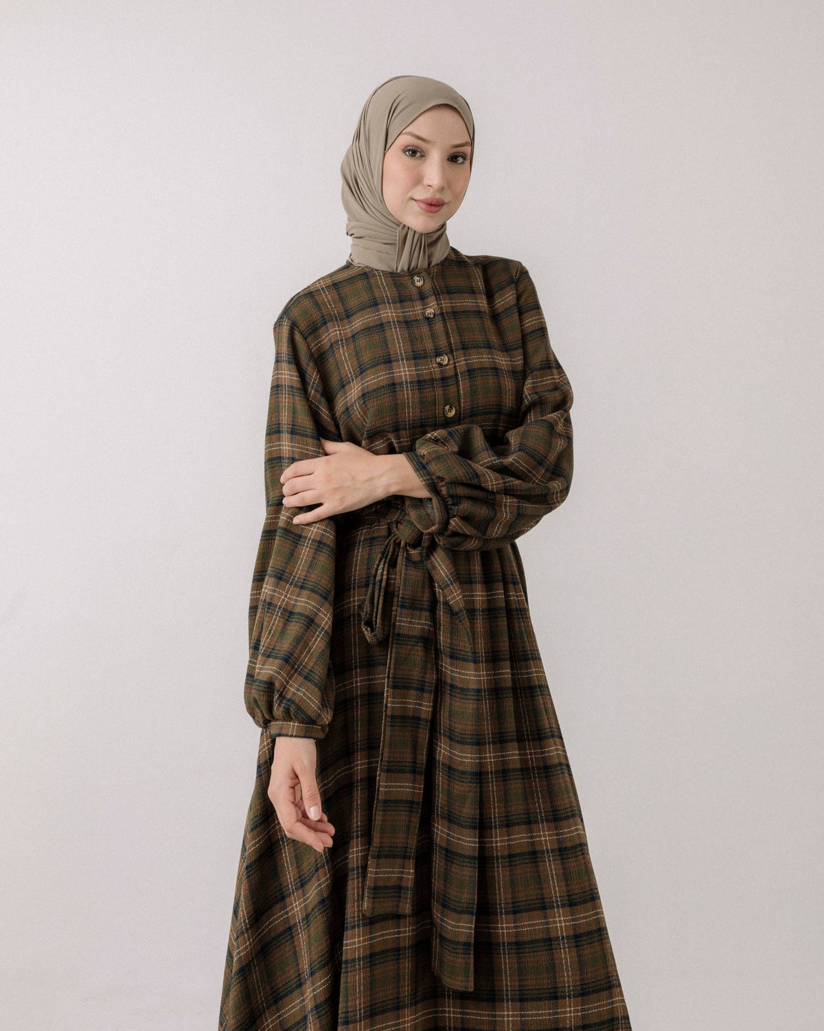 Meri oversized plaid dress