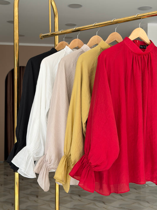 Ruffle cuff blouse