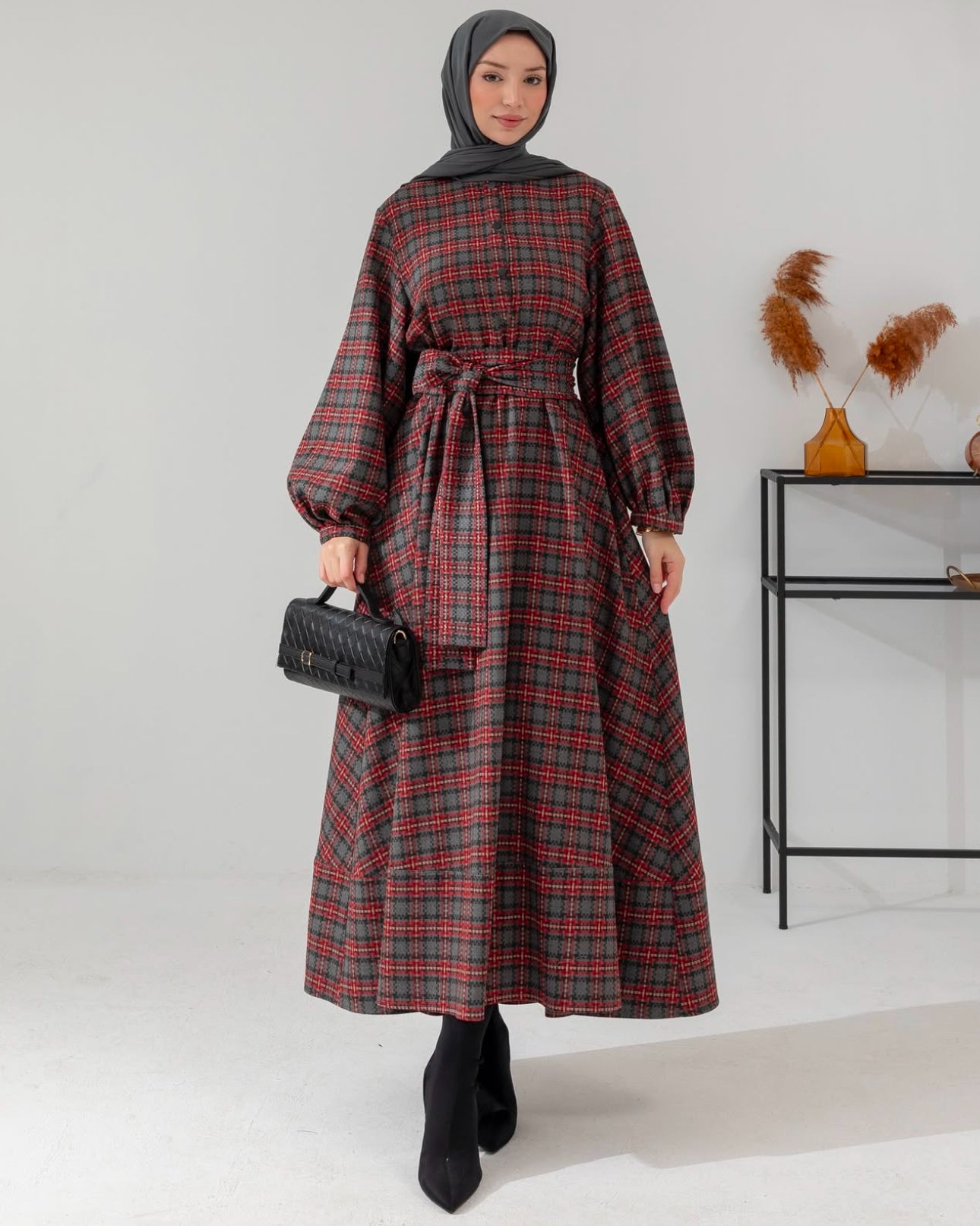 Meri classy plaid dress