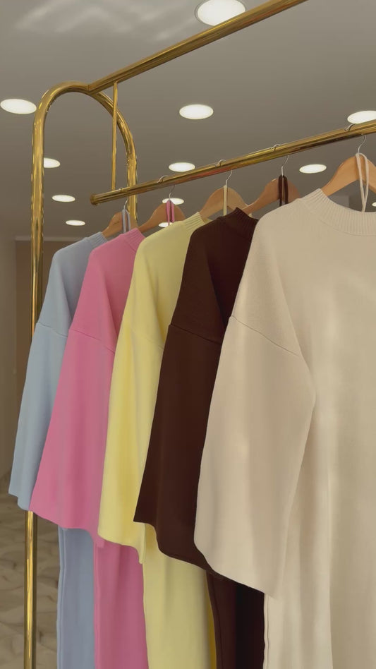 Unicolor oversized dress