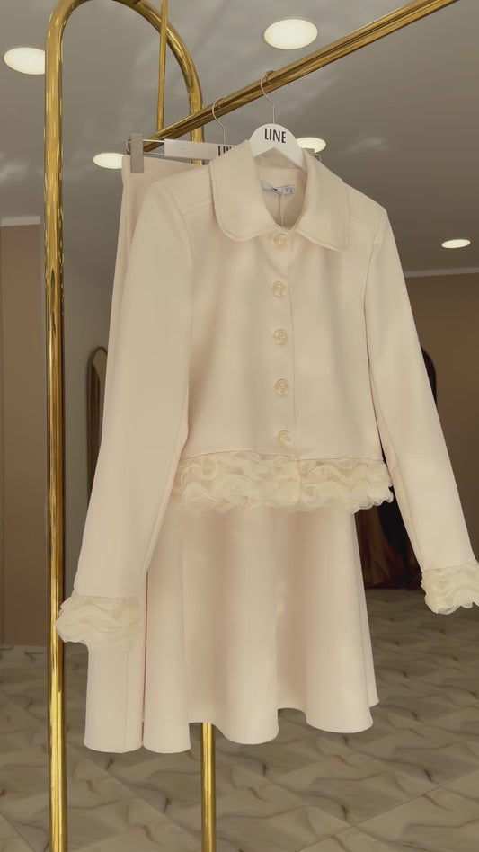 Pearl elegant skirt set